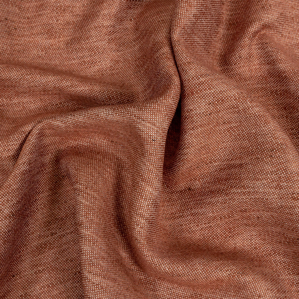 Cotton, Tencel and Linen Blended Woven - Heathered Cinnamon - Toledo Collection