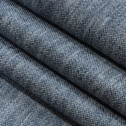 Cotton, Tencel and Linen Blended Woven - Heathered Indigo - Toledo Collection Folded