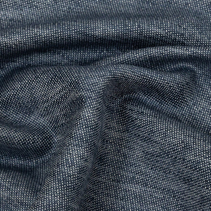 Cotton, Tencel and Linen Blended Woven - Heathered Indigo - Toledo Collection Detail