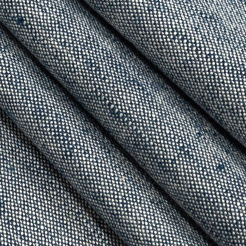 Heathered Denim Stretch Linen and Rayon Woven Folded