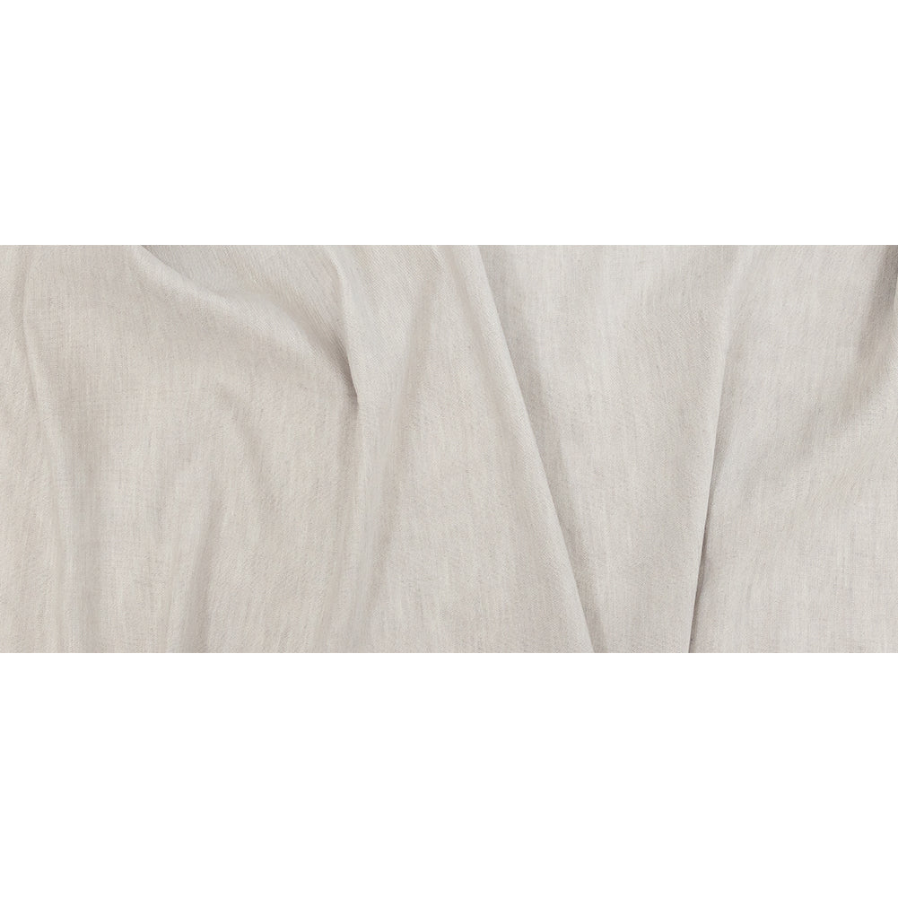 Heathered Light Gray Stretch Linen and Rayon Woven Full