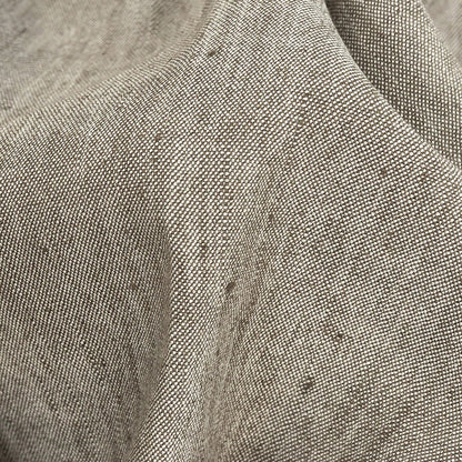 Heathered Mushroom Stretch Linen and Rayon Woven Detail