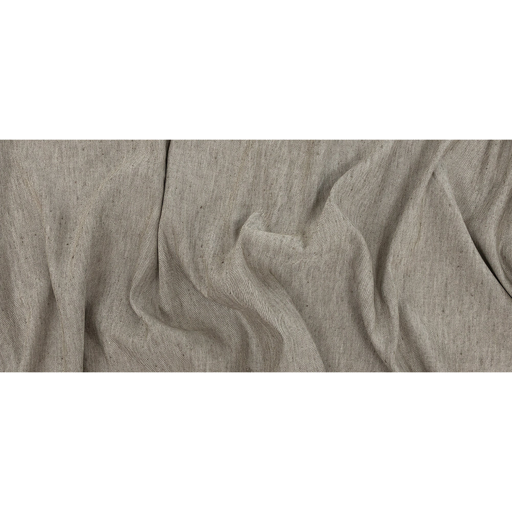 Heathered Mushroom Stretch Linen and Rayon Woven Full