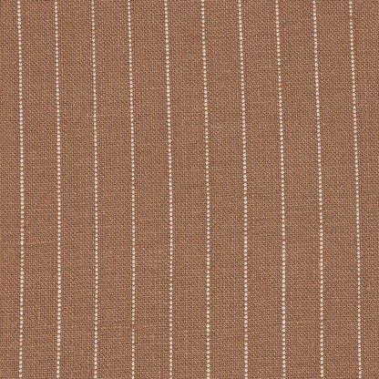 Cameo Brown and White Pinstripe Linen Woven Detail