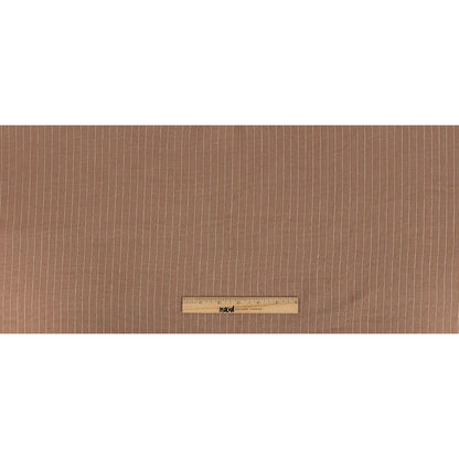 Cameo Brown and White Pinstripe Linen Woven Full