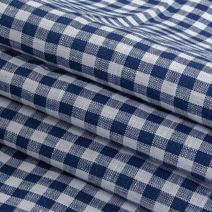 Linen Gingham - Twilight Blue and White - Torres Collection Detail