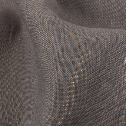Medium Weight Linen Woven with Metallic Foiling - Silver Shadow and Gold - Bianca Collection Detail
