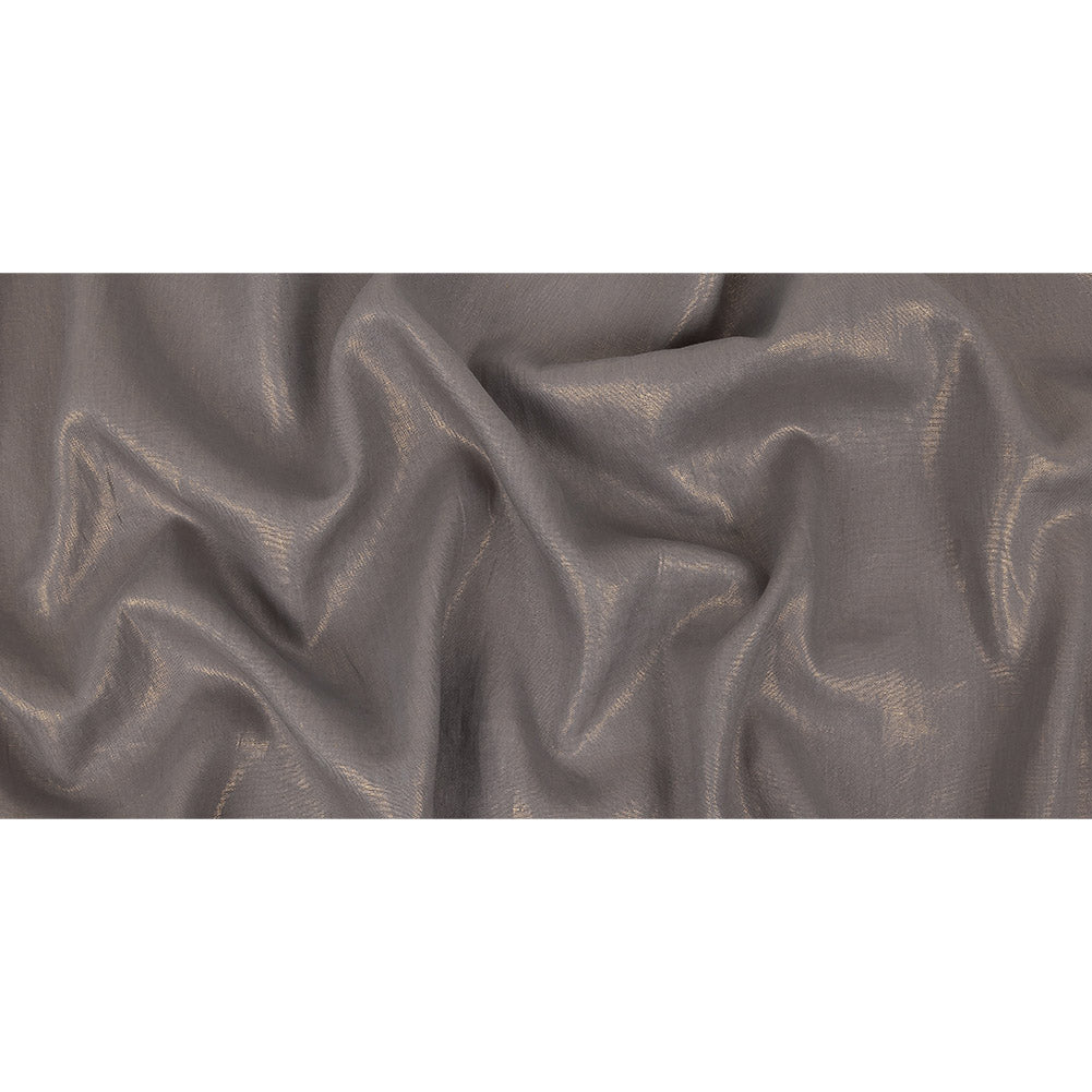 Medium Weight Linen Woven with Metallic Foiling - Silver Shadow and Gold - Bianca Collection Full
