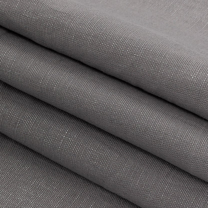 Medium Weight Linen Woven with Metallic Foiling - Silver Shadow and Silver - Bianca Collection Folded