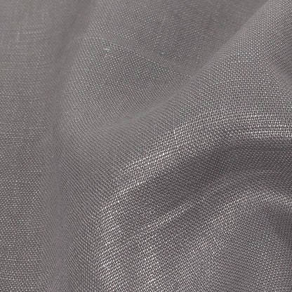 Medium Weight Linen Woven with Metallic Foiling - Silver Shadow and Silver - Bianca Collection Detail