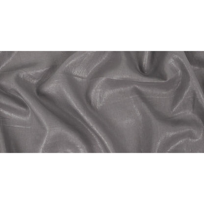 Medium Weight Linen Woven with Metallic Foiling - Silver Shadow and Silver - Bianca Collection Full