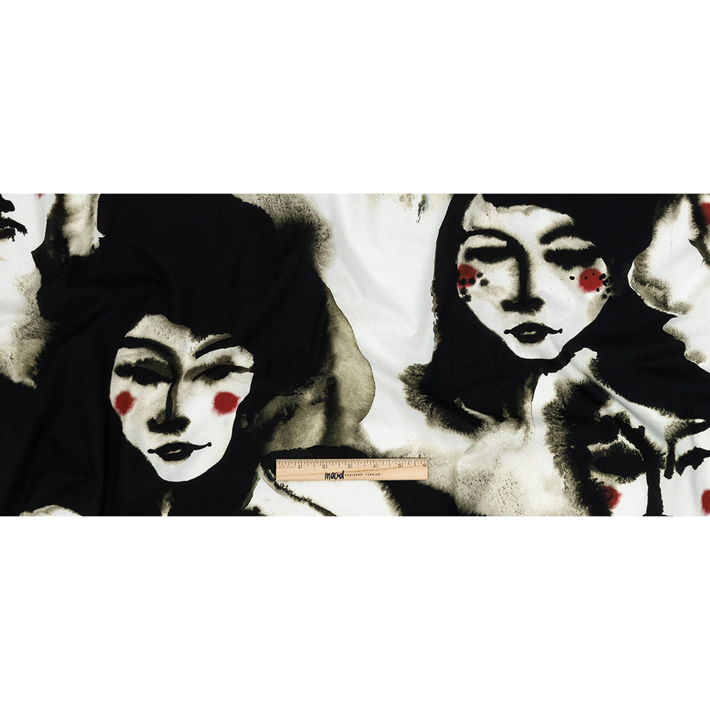 Mood Exclusive Caviar and Red Unearthly Portrait Cotton Poplin Full