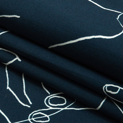 Mood Exclusive Dusty Navy Touch of Elegance Cotton Poplin Folded