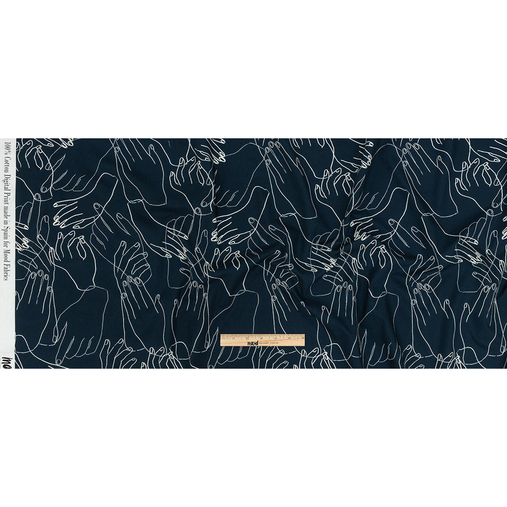 Mood Exclusive Dusty Navy Touch of Elegance Cotton Poplin Full