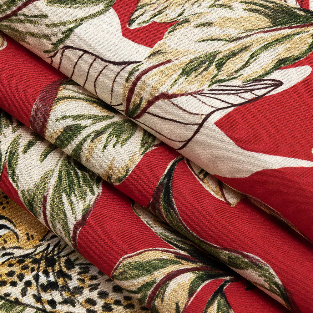 Mood Exclusive Tropical Cats Cotton Poplin Folded