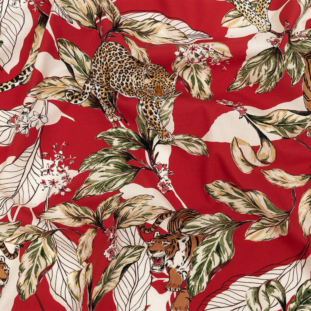 Mood Exclusive Tropical Cats Cotton Poplin