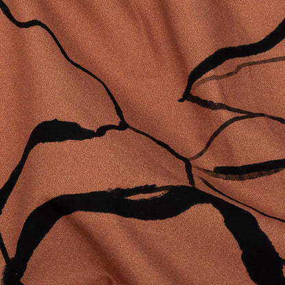 Mood Exclusive Carmine Rose Mountain Brushstrokes Cotton Poplin Detail