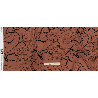 Mood Exclusive Carmine Rose Mountain Brushstrokes Cotton Poplin Full