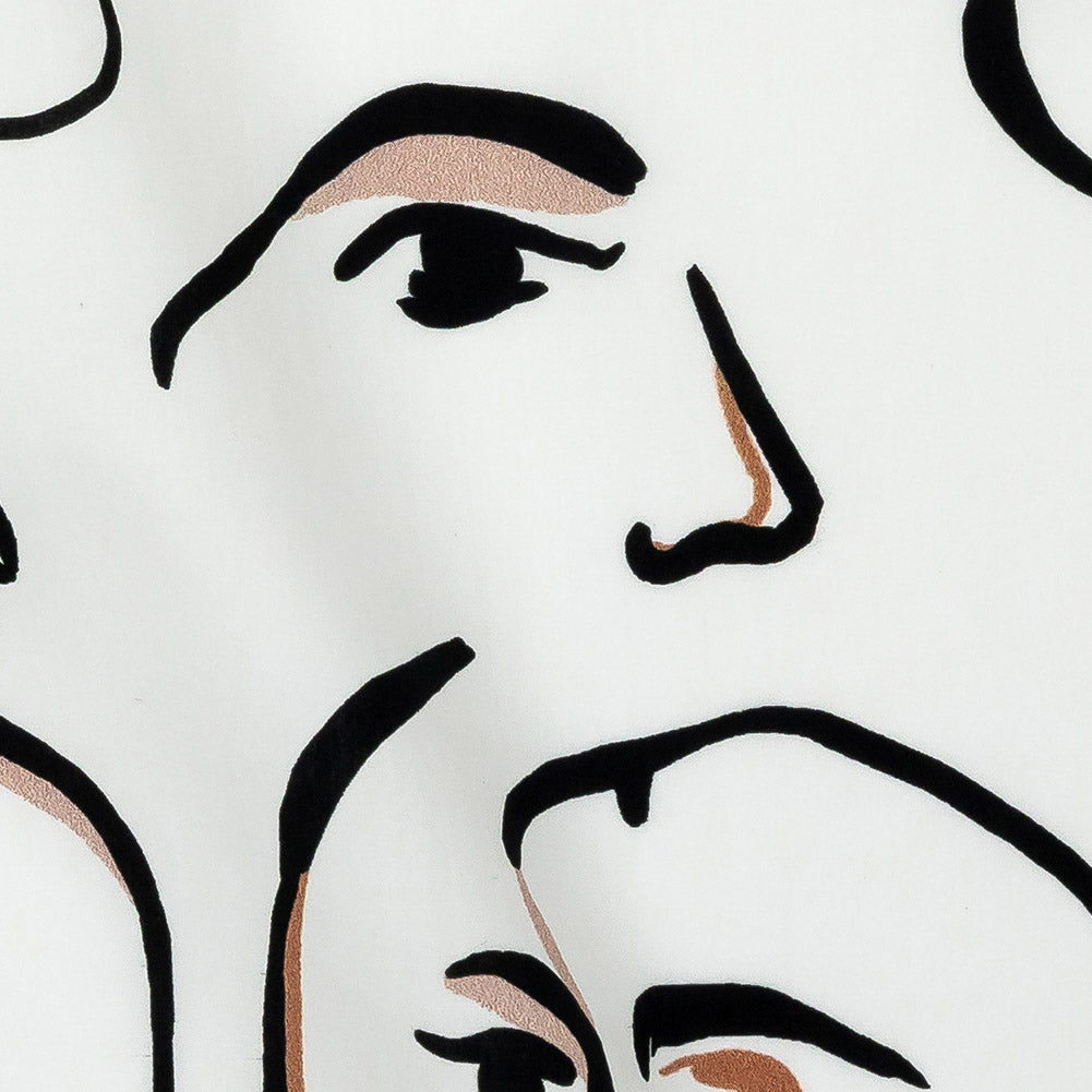 Mood Exclusive White Abstract Concepts Cotton Poplin Detail