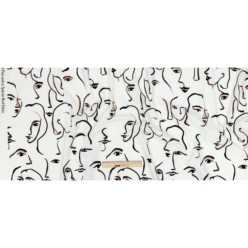 Mood Exclusive White Abstract Concepts Cotton Poplin Full