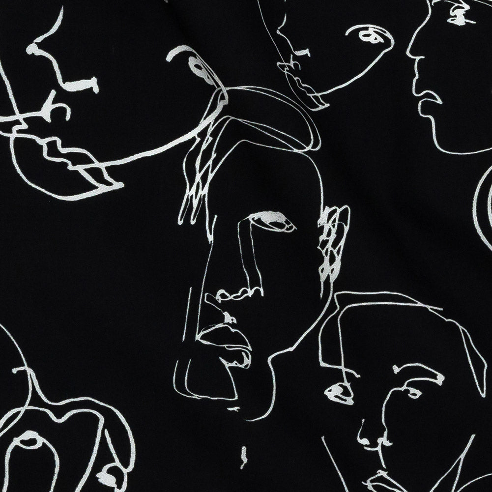 Mood Exclusive Black Candid Countenance Cotton Poplin Detail