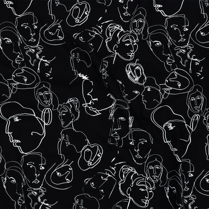 Mood Exclusive Black Candid Countenance Cotton Poplin