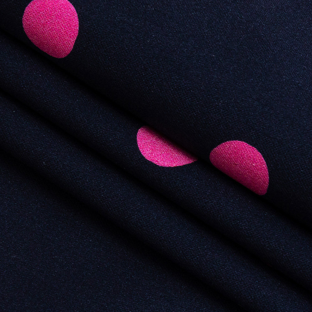 Mood Exclusive Night Sky and Pink Let's Bounce Stretch Cotton Sateen Folded