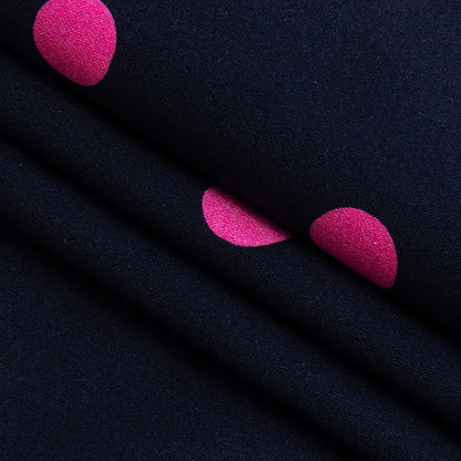 Mood Exclusive Night Sky and Pink Let's Bounce Stretch Cotton Sateen Folded