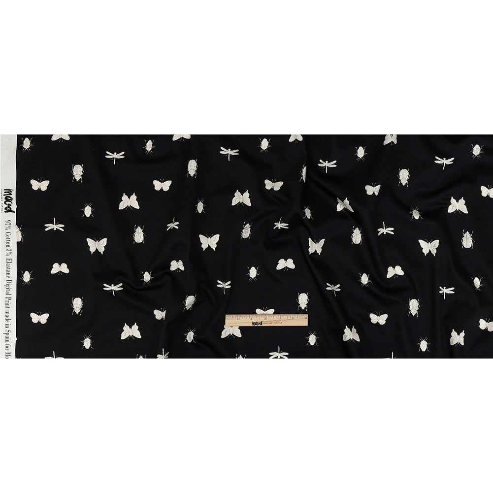 Mood Exclusive Black Porchlight Entomology Stretch Cotton Sateen Full