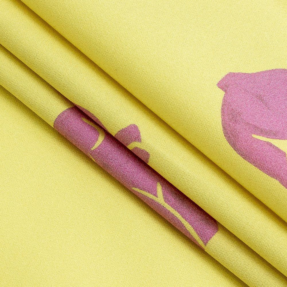 Mood Exclusive Yellow All Figured Out Stretch Cotton Sateen Folded