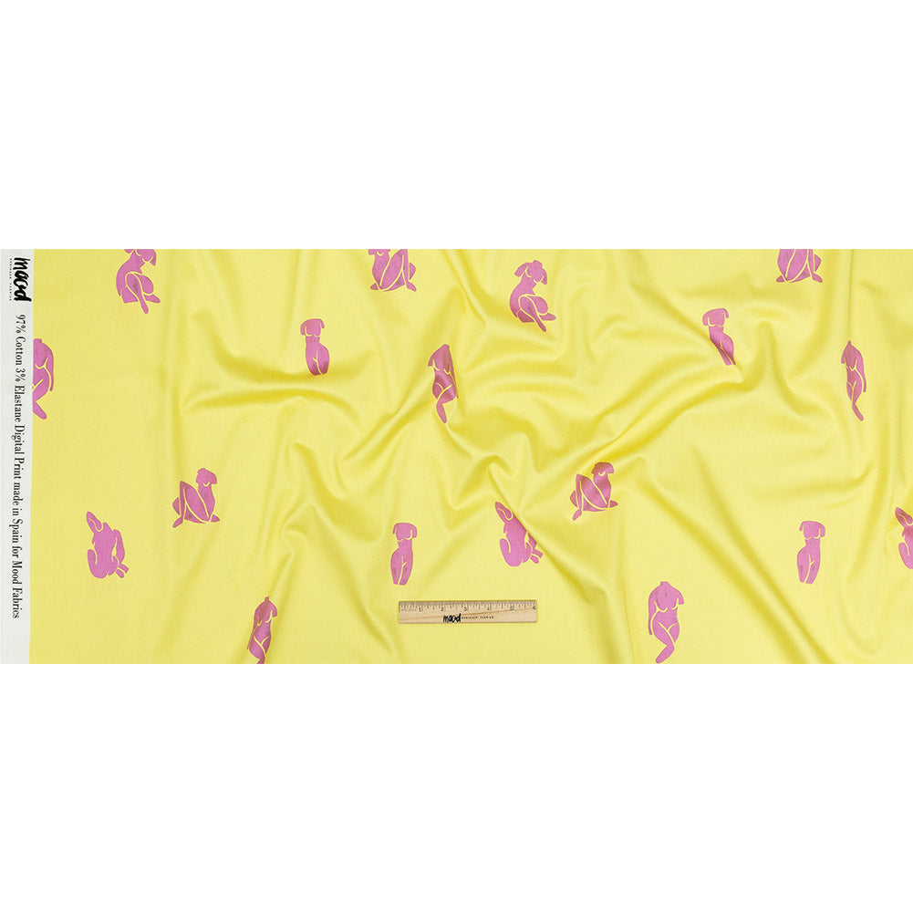 Mood Exclusive Yellow All Figured Out Stretch Cotton Sateen Full