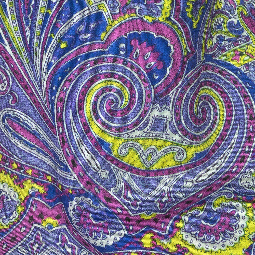 Mood Exclusive Lavender and Cool Gray Curling Convolutions Stretch Cotton Sateen Detail