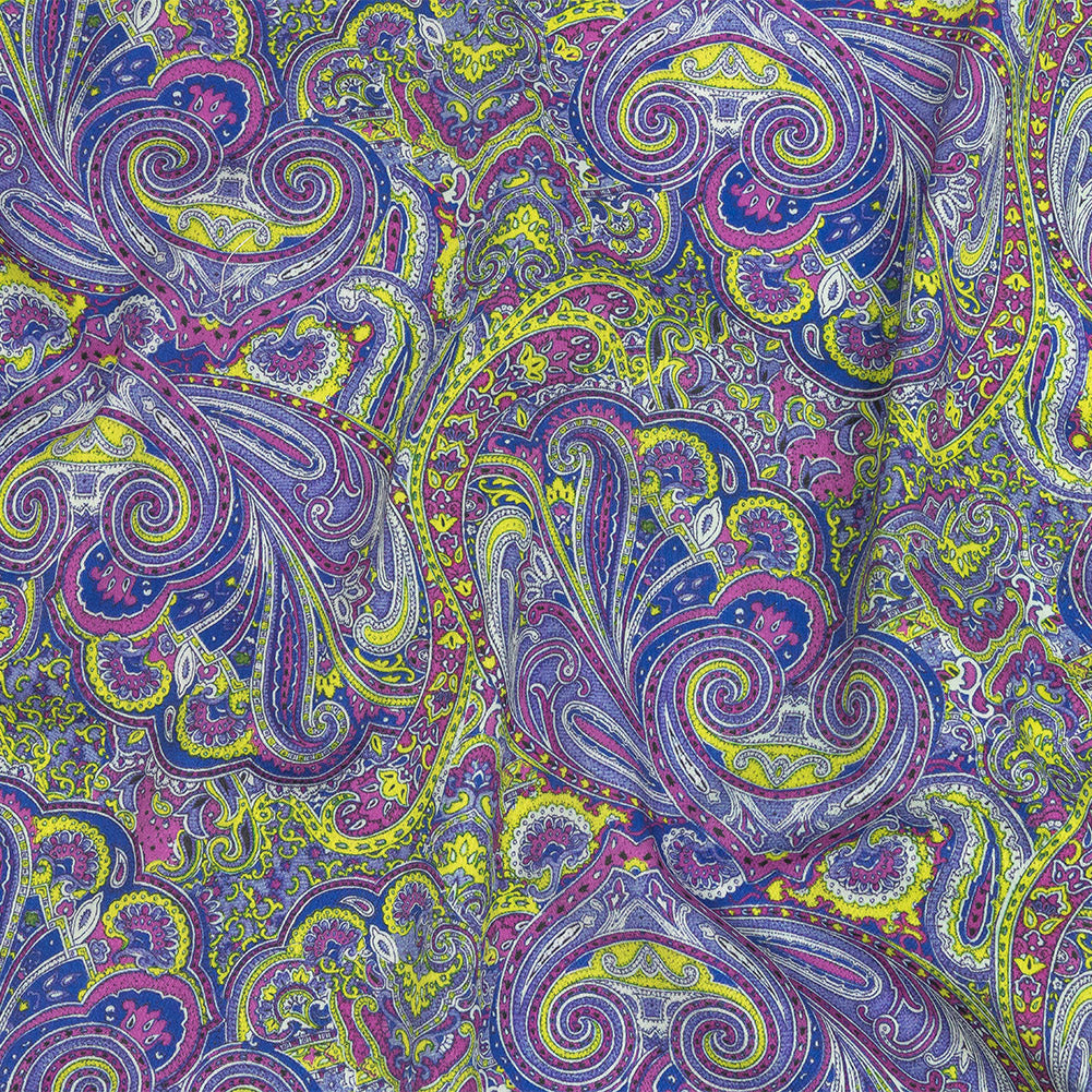 Mood Exclusive Lavender and Cool Gray Curling Convolutions Stretch Cotton Sateen