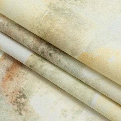 Mood Exclusive Yellow and Vanilla Ice Celestial Radiance Stretch Cotton Sateen Folded