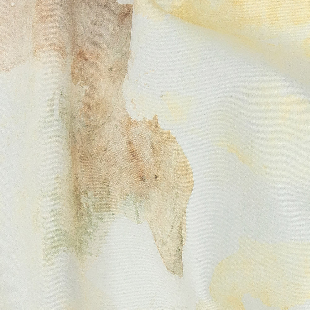 Mood Exclusive Yellow and Vanilla Ice Celestial Radiance Stretch Cotton Sateen Detail