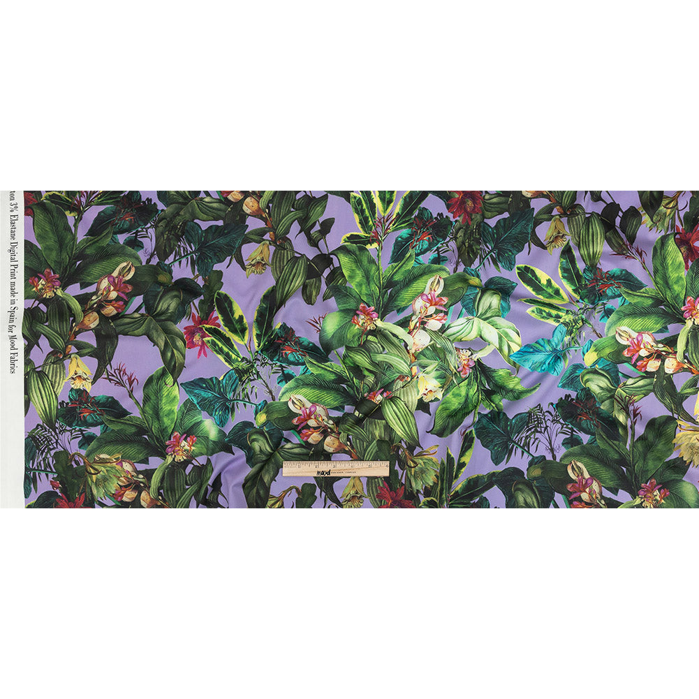 Mood Exclusive Lavender Florals and Fauna Stretch Cotton Sateen Full