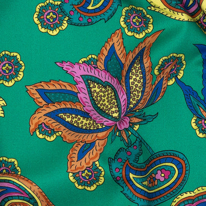 Mood Exclusive Kelly Green Palatable Paradise Stretch Cotton Sateen Detail