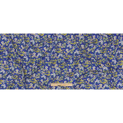 Mood Exclusive Cobalt Blue Dainty Daffodils Viscose Twill Full
