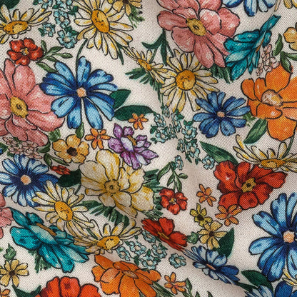 Mood Exclusive Light Beige Blossomed Detonation Viscose Twill Detail