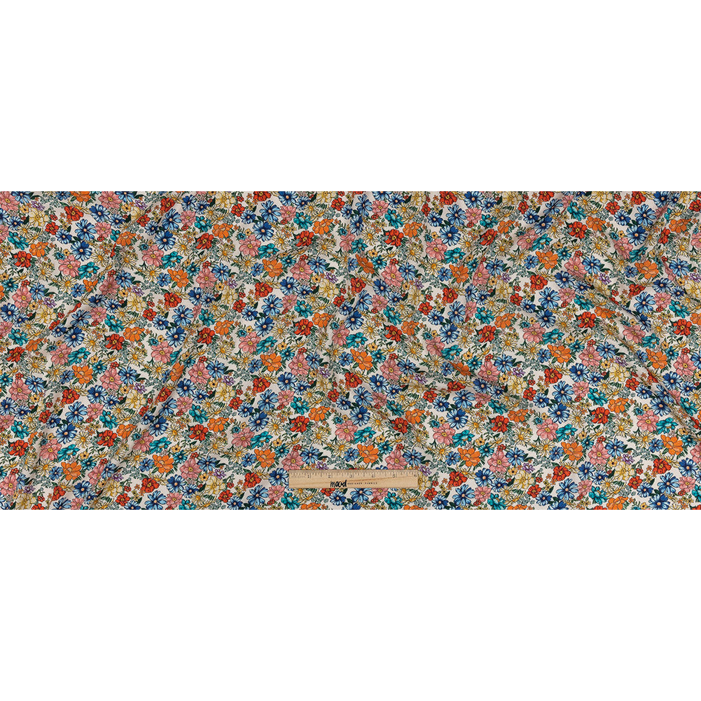 Mood Exclusive Light Beige Blossomed Detonation Viscose Twill Full