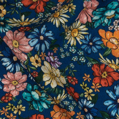 Mood Exclusive Twilight Blue Blossomed Detonation Viscose Twill Detail