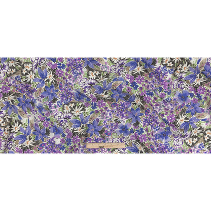 Viscose and Linen Twill Print - Violet Floral - Mood Exclusive Sketchbook Conservatory Full