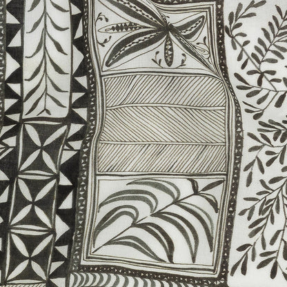 Lightweight Viscose-Linen Woven Print - Smoke Patchwork Doodles - Mood Exclusive Collector’s Botany Full