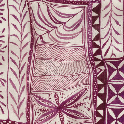 Lightweight Viscose-Linen Woven Print - Magenta Patchwork Doodles - Mood Exclusive Collector’s Botany Full