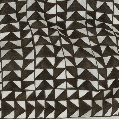Lightweight Viscose-Linen Woven Print - Black and White Triangle Paths - Mood Exclusive Large Inverted Opposites Full