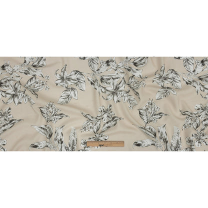 Mood Exclusive Turtledove Snapdragon Sketches Sustainable Viscose and Linen Woven Folded