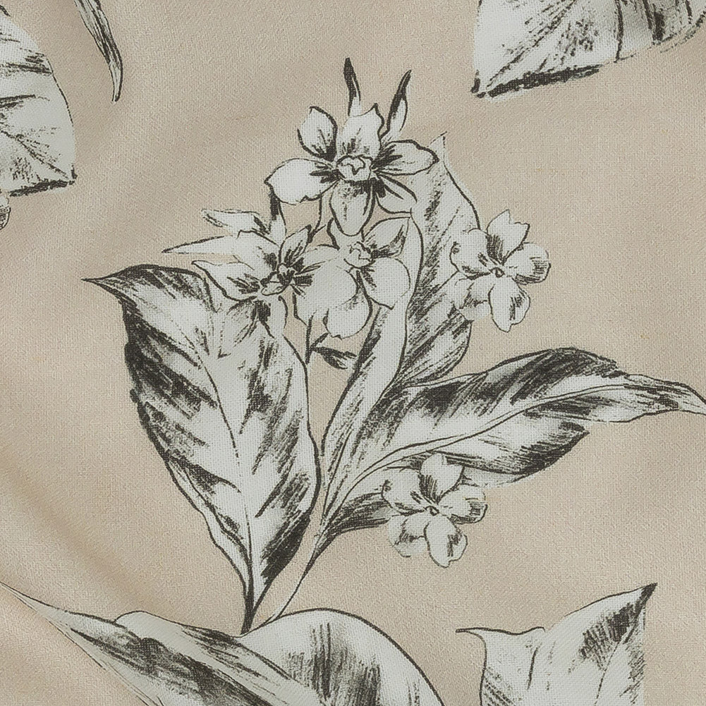 Mood Exclusive Turtledove Snapdragon Sketches Sustainable Viscose and Linen Woven Full