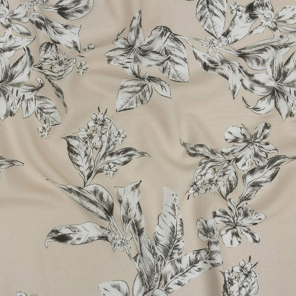 Mood Exclusive Turtledove Snapdragon Sketches Sustainable Viscose and Linen Woven