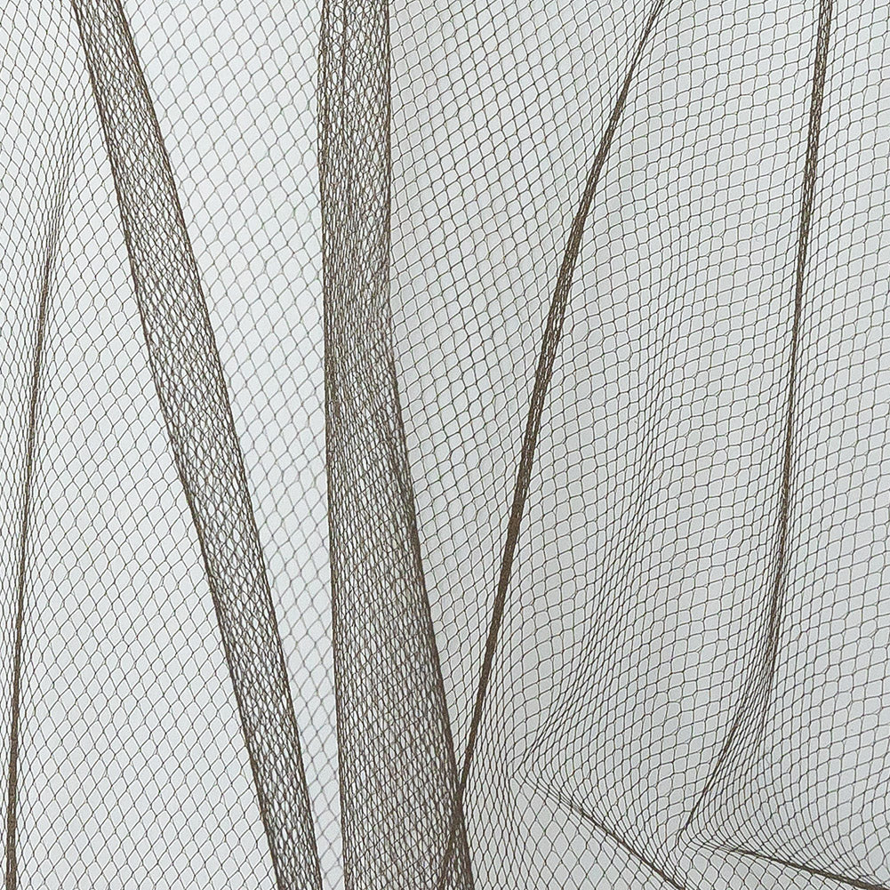 Oscar de la Renta Deep Brown Soft Nylon Tulle Detail