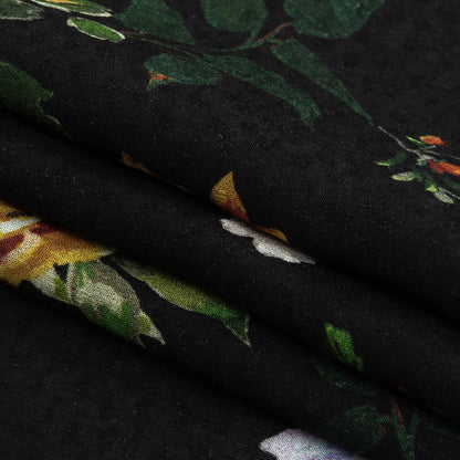 Mood Exclusive Black Rosaceous Resolution Spotted Viscose Jacquard Folded